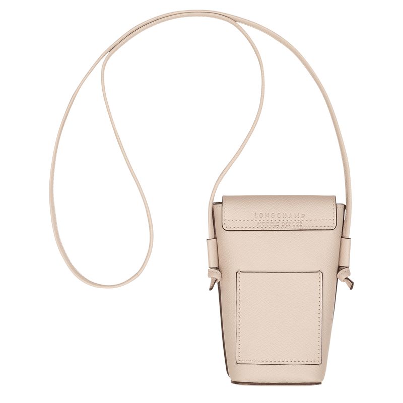 Longchamp Épure With Leather Lace Handyhülle Damen Beige | Deutschland-875BCKSJM