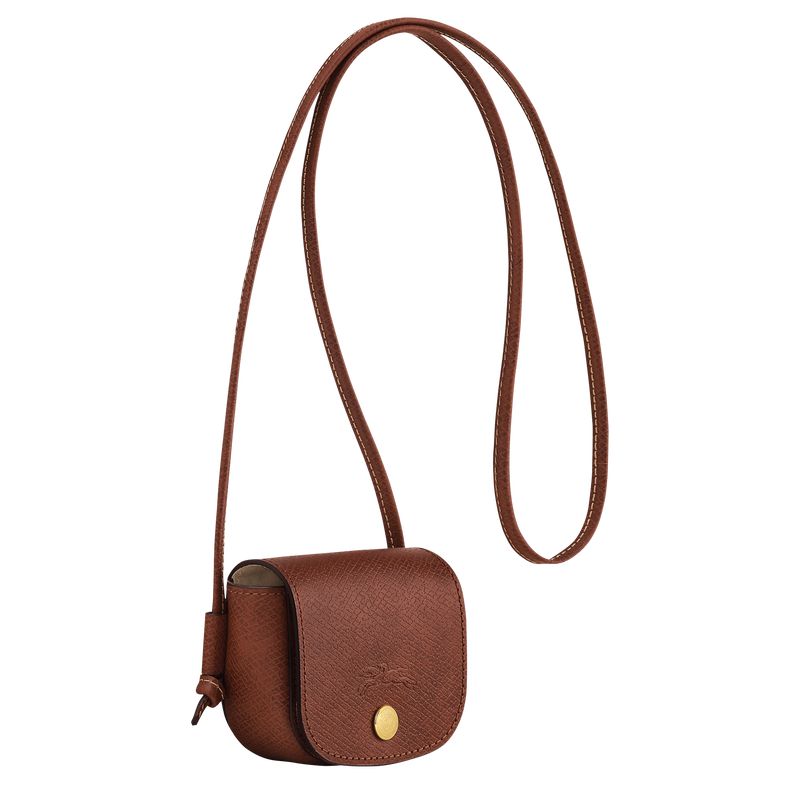 Longchamp Épure With Leather Lace Münzgeldbörsen Damen Braun | Deutschland-750BZVJNE