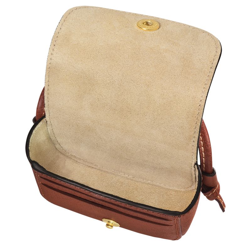 Longchamp Épure With Leather Lace Münzgeldbörsen Damen Braun | Deutschland-750BZVJNE